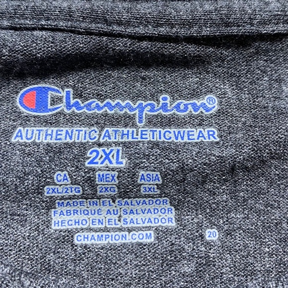 Champion‎ Mens Clemson Spellout Short Sleeve Graphic Tee Size 2XL Charcoal Gray - Picture 6 of 10